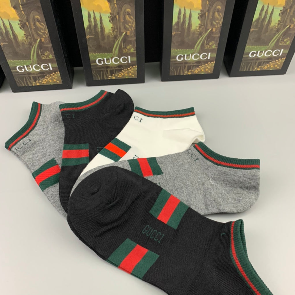 Gucci Color-Block No-Show Socks