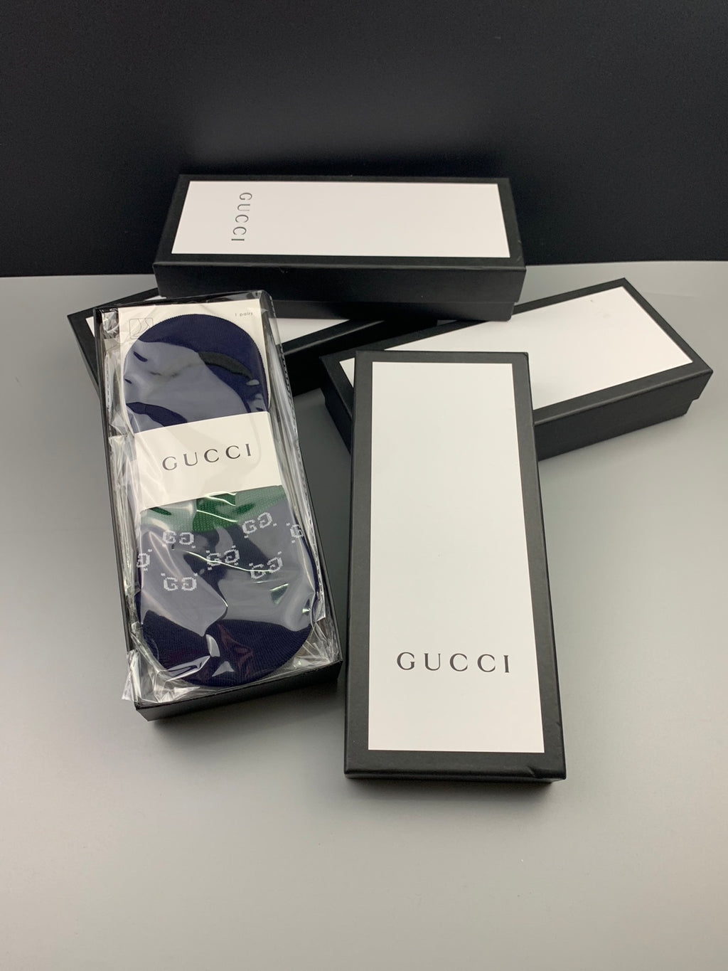 Gucci Green-And-Red Stripe Details No-Show Socks - 5-Pair Set