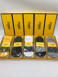 Fendi Bold Wordmarks No-Show Socks - 5-Pair Set