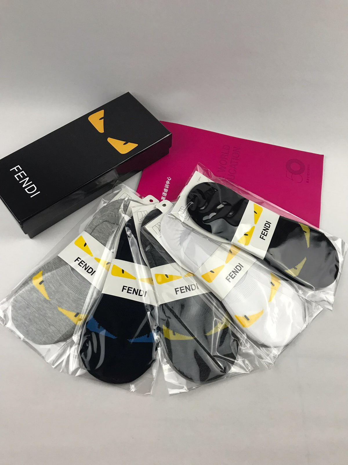 Fendi Cotton Short Socks - 5-Pair Pack