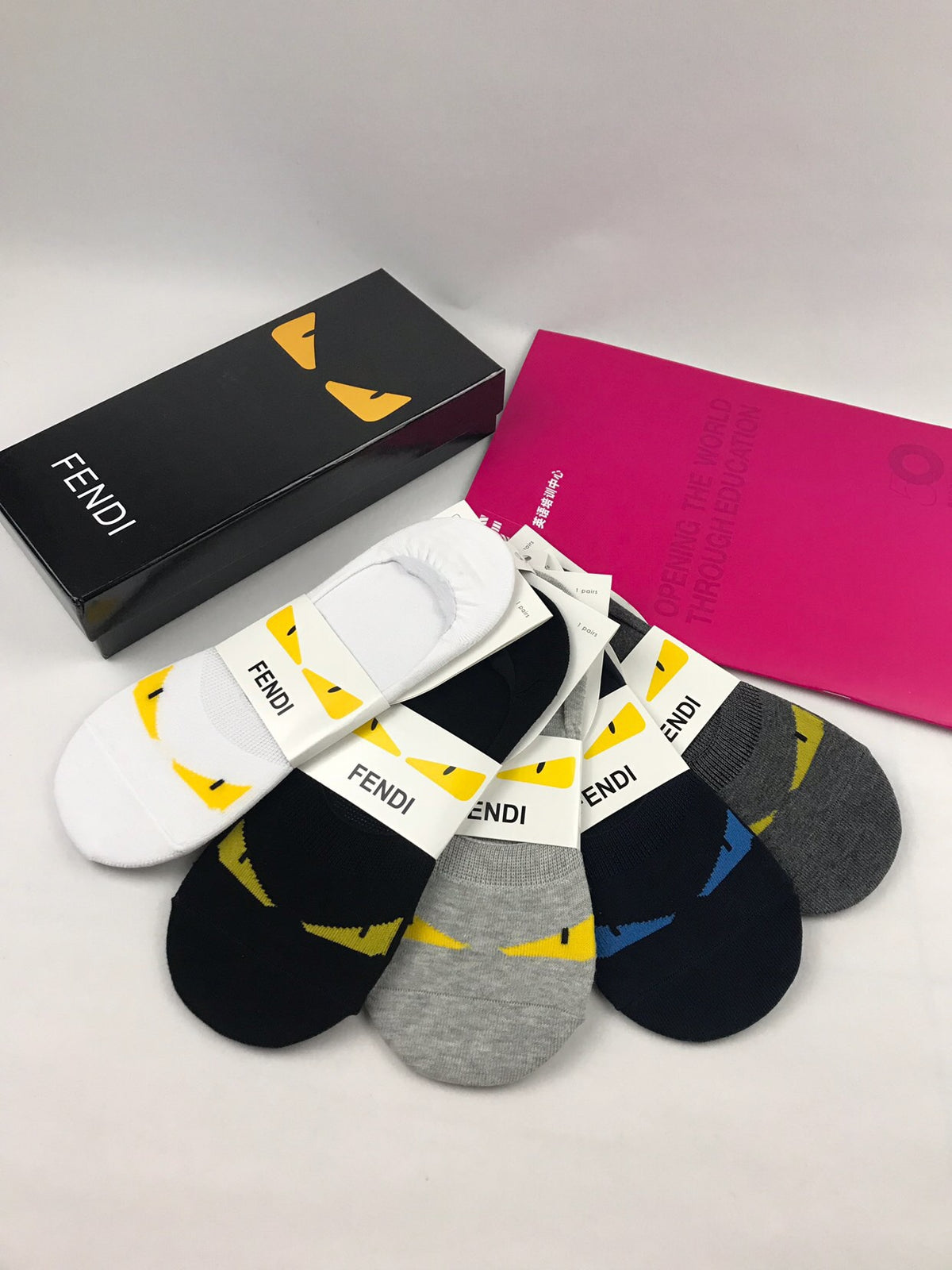 Fendi Cotton Short Socks - 5-Pair Pack