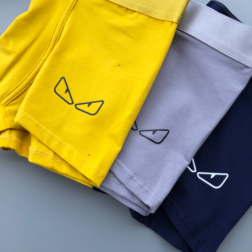 Fendi Visible Branded Waistband Or Emblem Details Men's Boxer Briefs - 3-Piece Box
