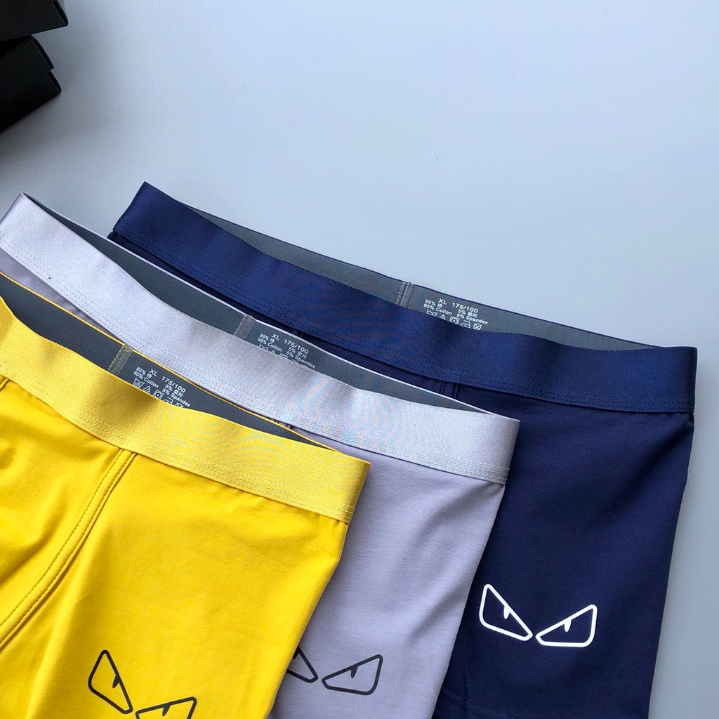Fendi Visible Branded Waistband Or Emblem Details Men's Boxer Briefs - 3-Piece Box