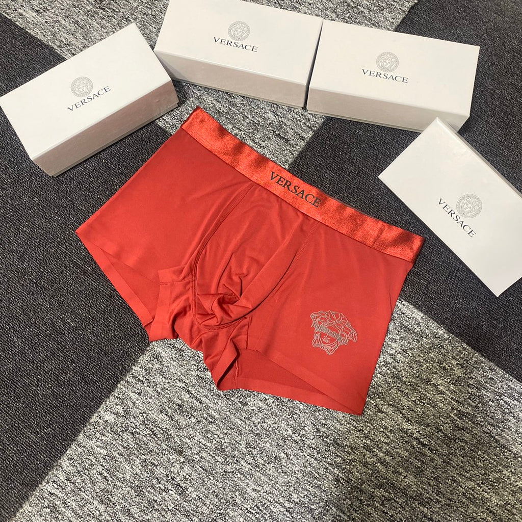 Versace Visible Branded Waistband Or Emblem Details Men's Boxer Briefs - 3-Piece Box