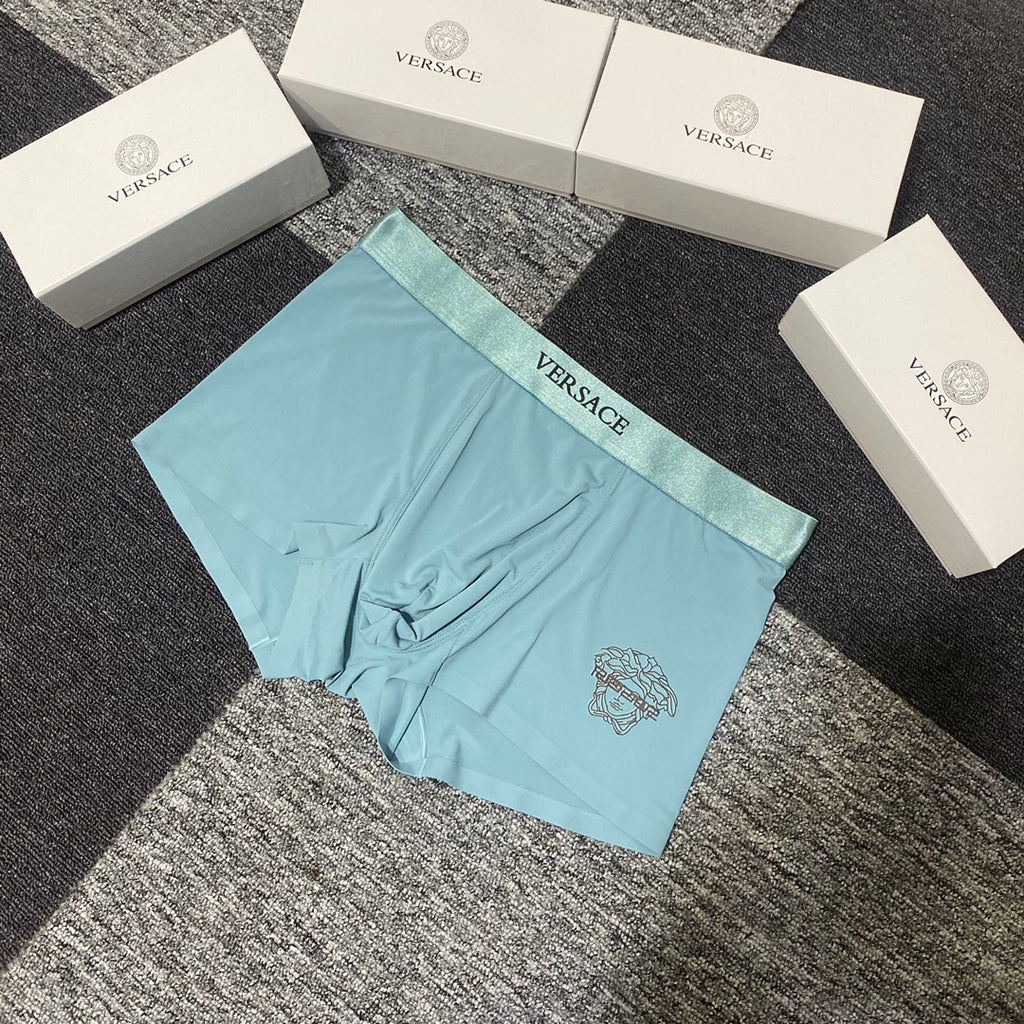 Versace Visible Branded Waistband Or Emblem Details Men's Boxer Briefs - 3-Piece Box