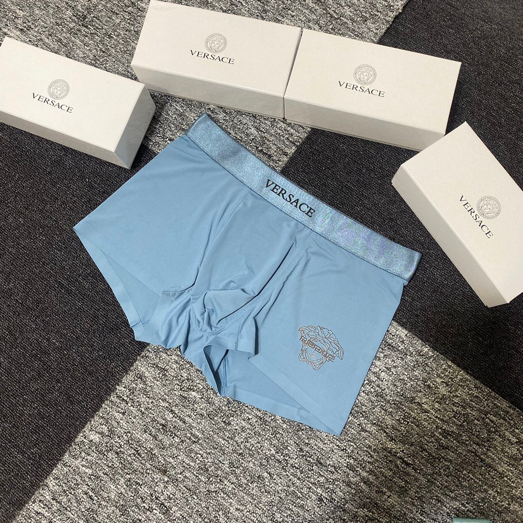 Versace Visible Branded Waistband Or Emblem Details Men's Boxer Briefs - 3-Piece Box