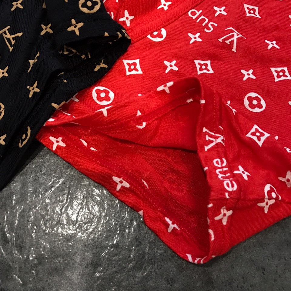 Louis Vuitton x Supreme All-Over Monogram-Style Graphics Men's Boxer Briefs - 3-Piece Box