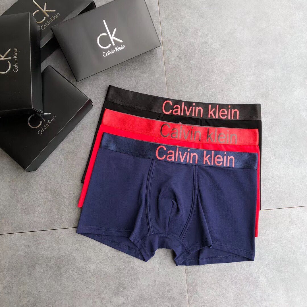 Calvin Klein Bright Mixed-Colour Boxer Briefs 3-Piece Box