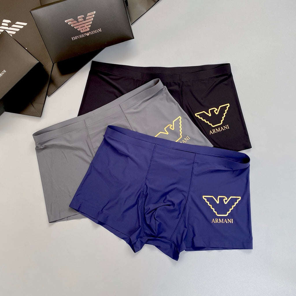 Armani Milk-Silk Men's Boxer Briefs - 3-Piece Box