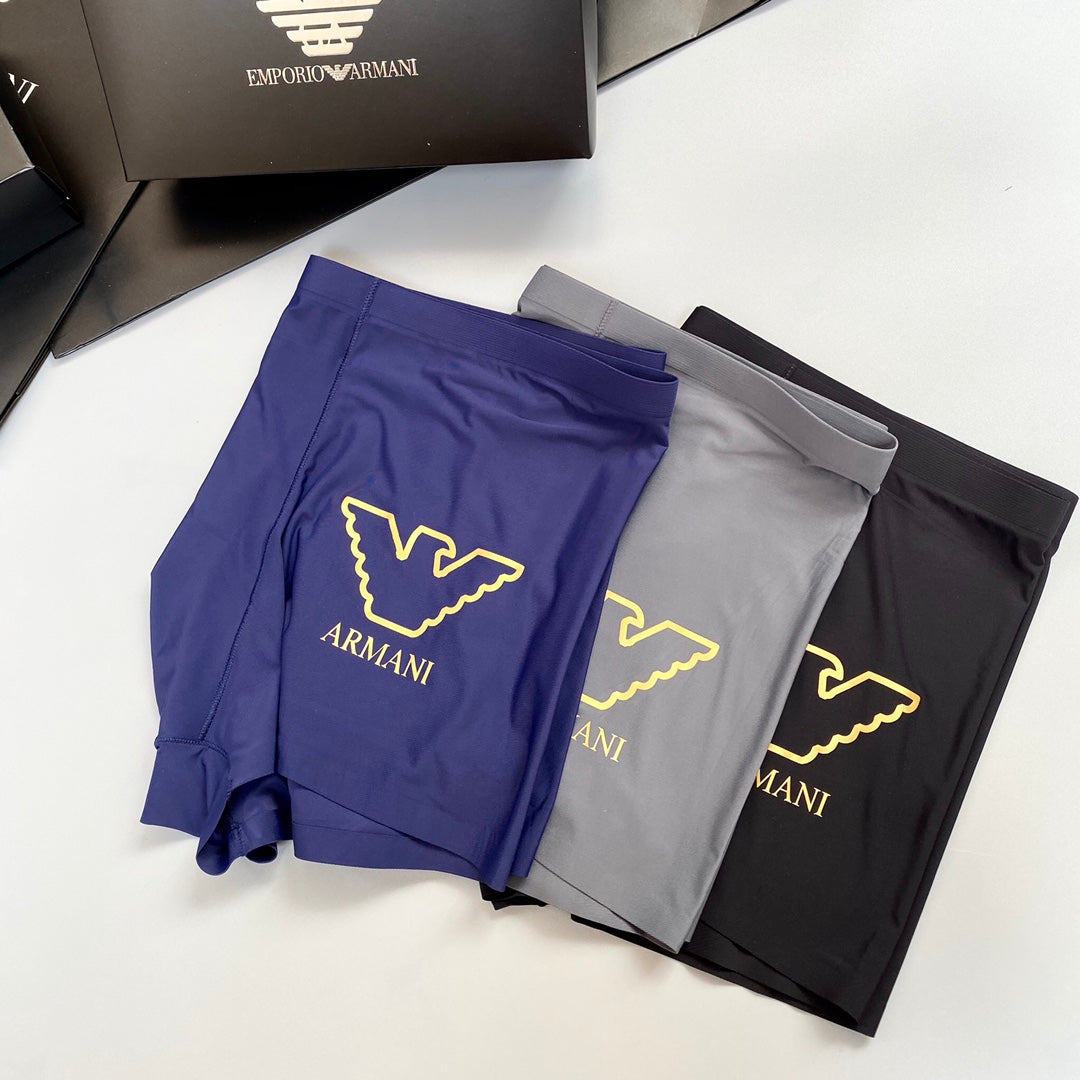 Armani Milk-Silk Men's Boxer Briefs - 3-Piece Box