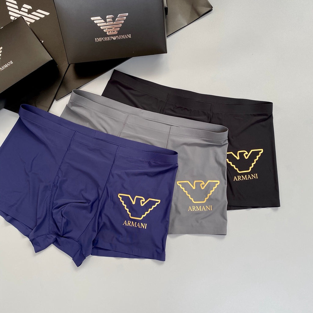 Armani Milk-Silk Men's Boxer Briefs - 3-Piece Box
