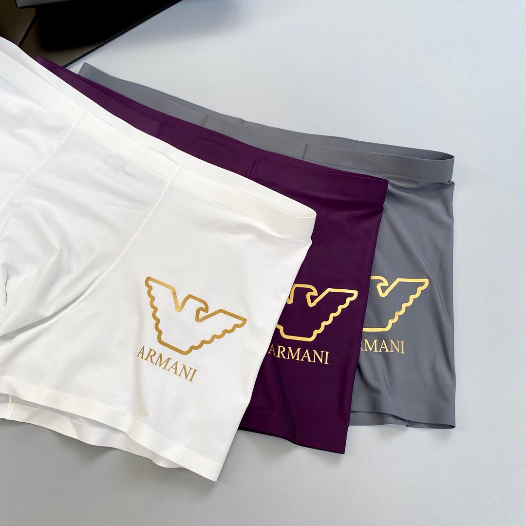 Armani Milk-Silk Men's Boxer Briefs - 3-Piece Box
