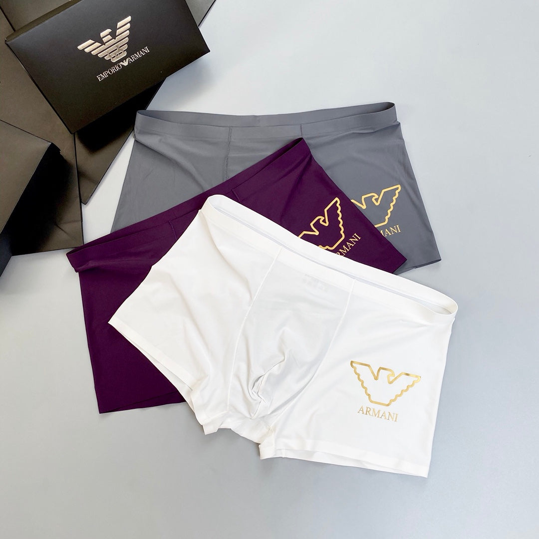 Armani Milk-Silk Men's Boxer Briefs - 3-Piece Box