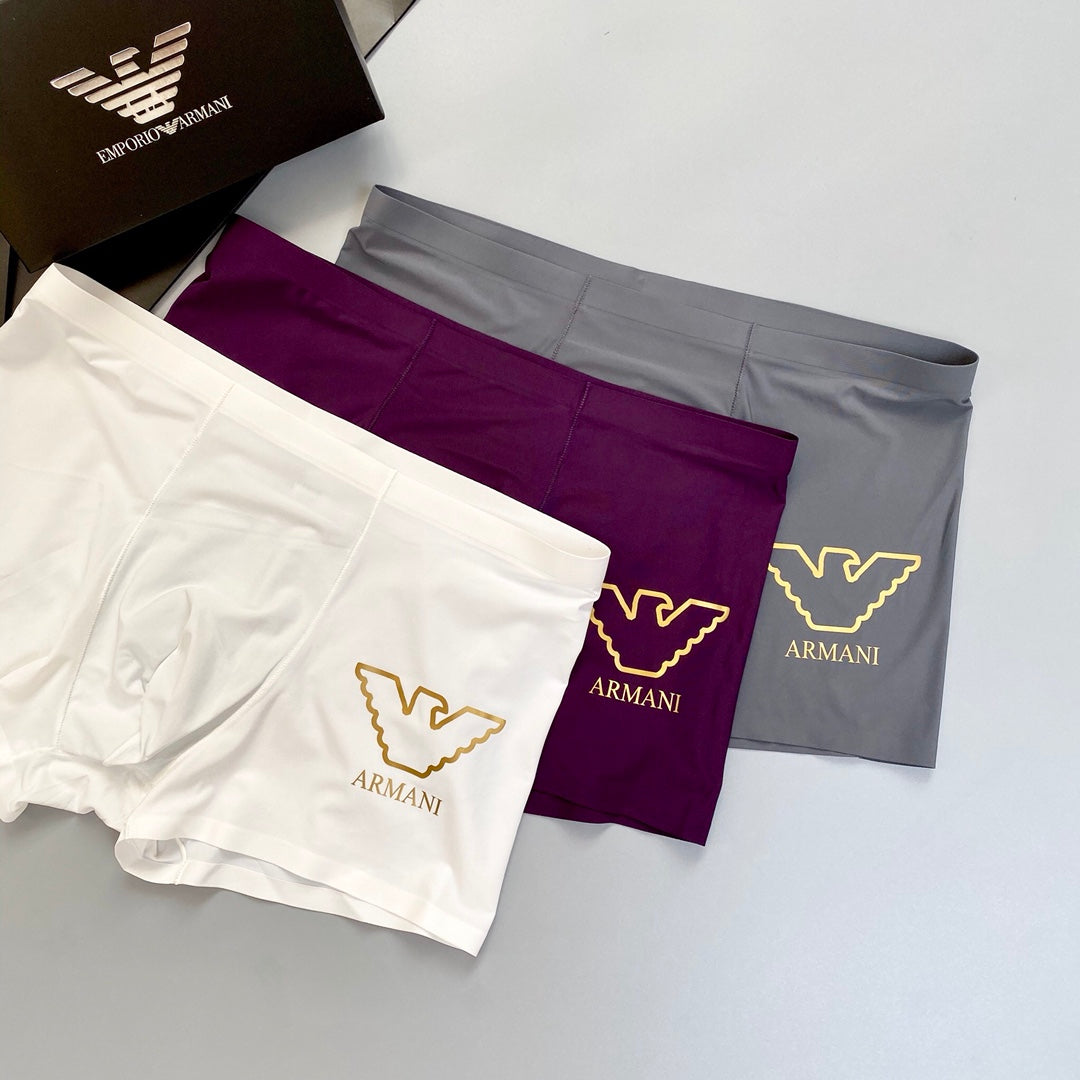Armani Milk-Silk Men's Boxer Briefs - 3-Piece Box