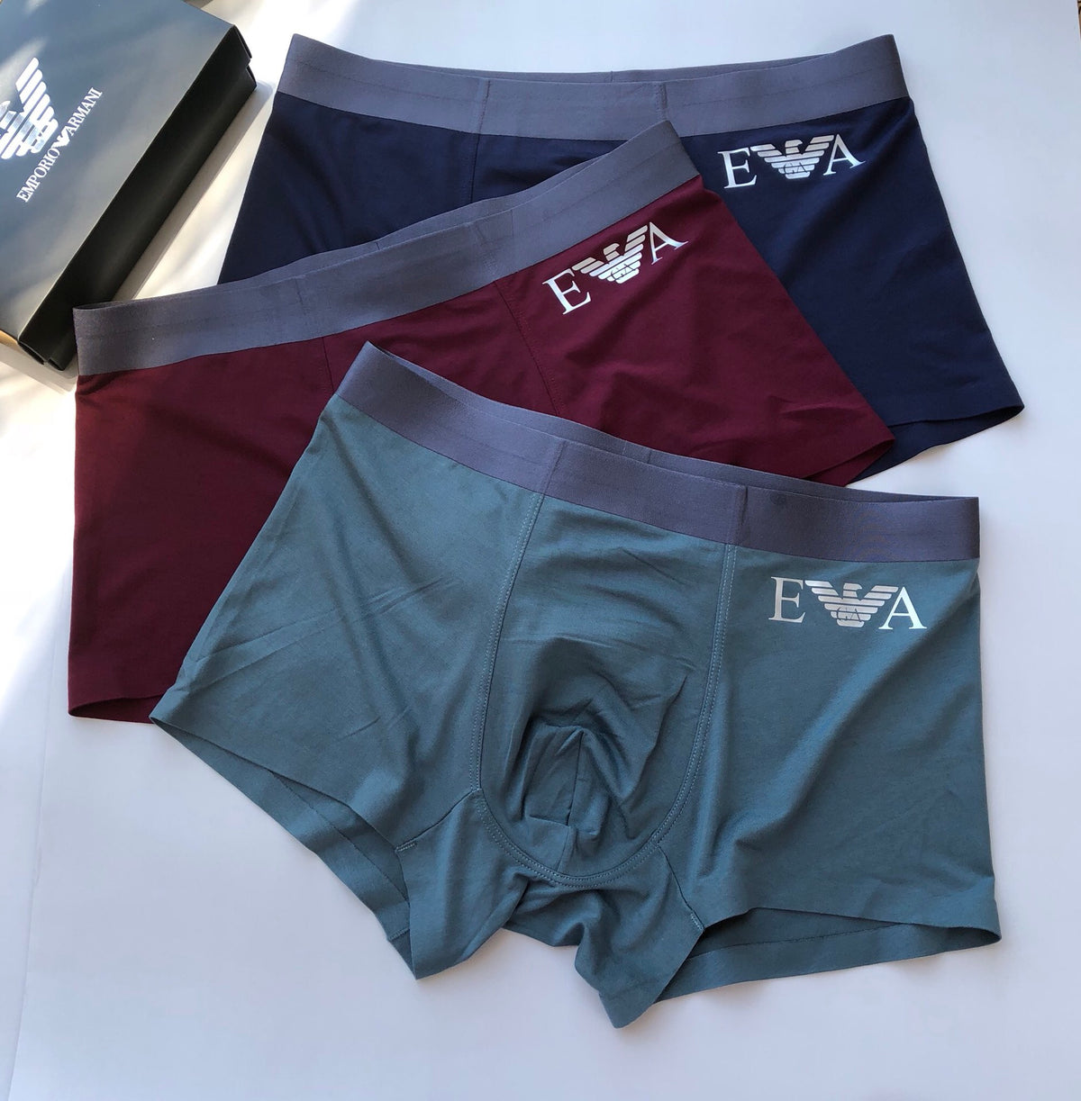 Armani Ea7 Waistbands Men's Boxer Briefs - 3-Piece Box