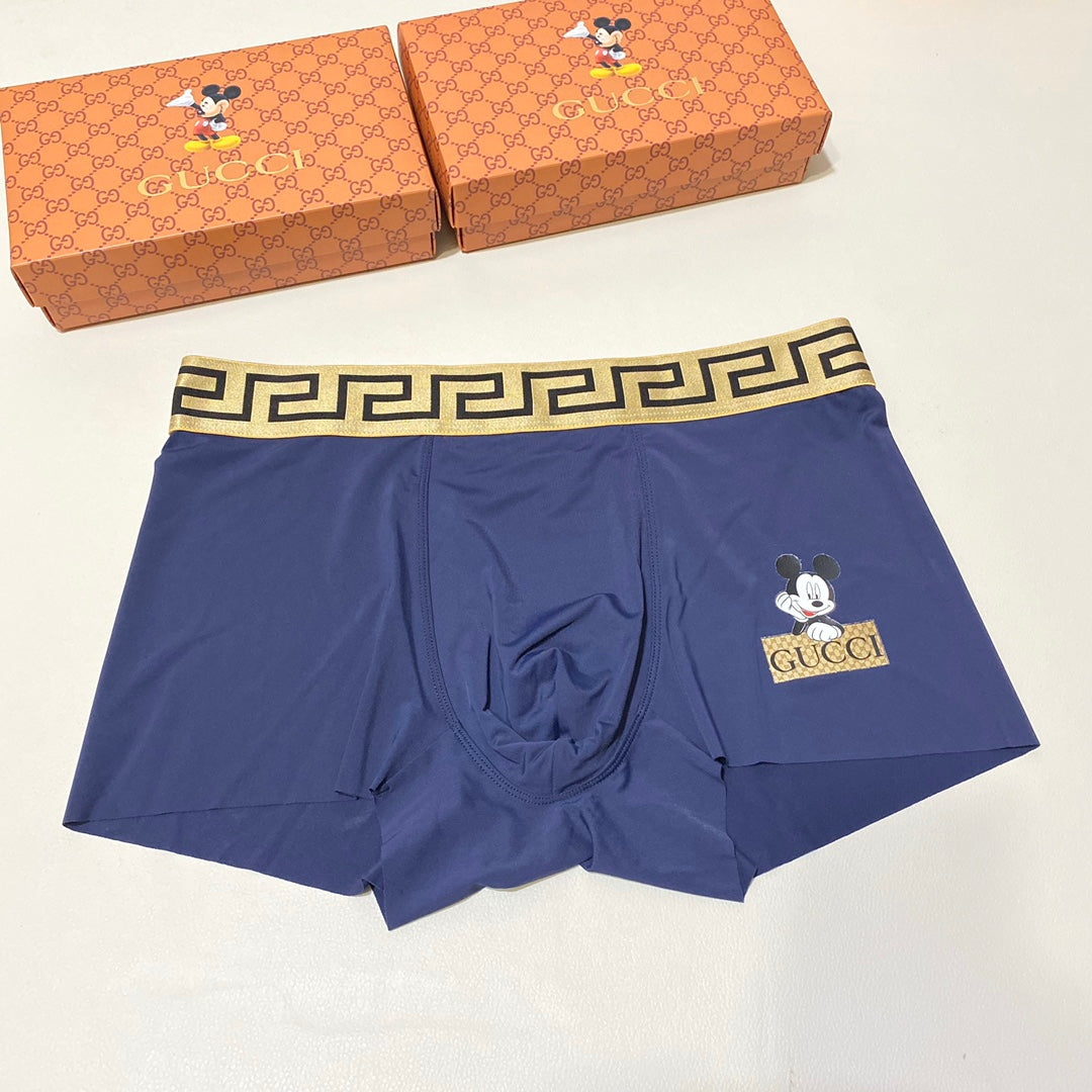 Gucci Visible Colour, Waistband And Emblem Details Men's Boxer Briefs - 3-Piece Box