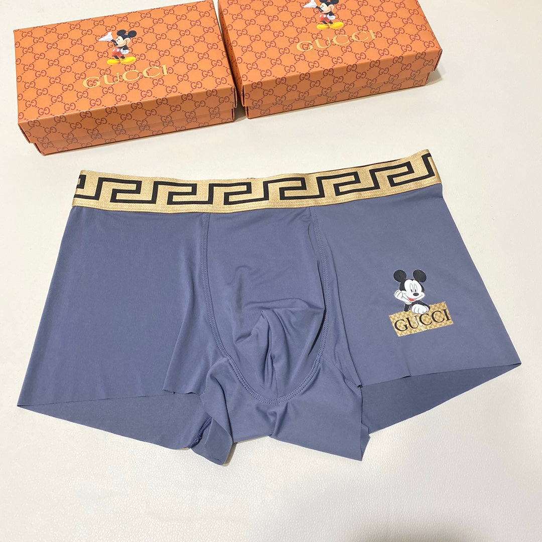 Gucci Visible Colour, Waistband And Emblem Details Men's Boxer Briefs - 3-Piece Box