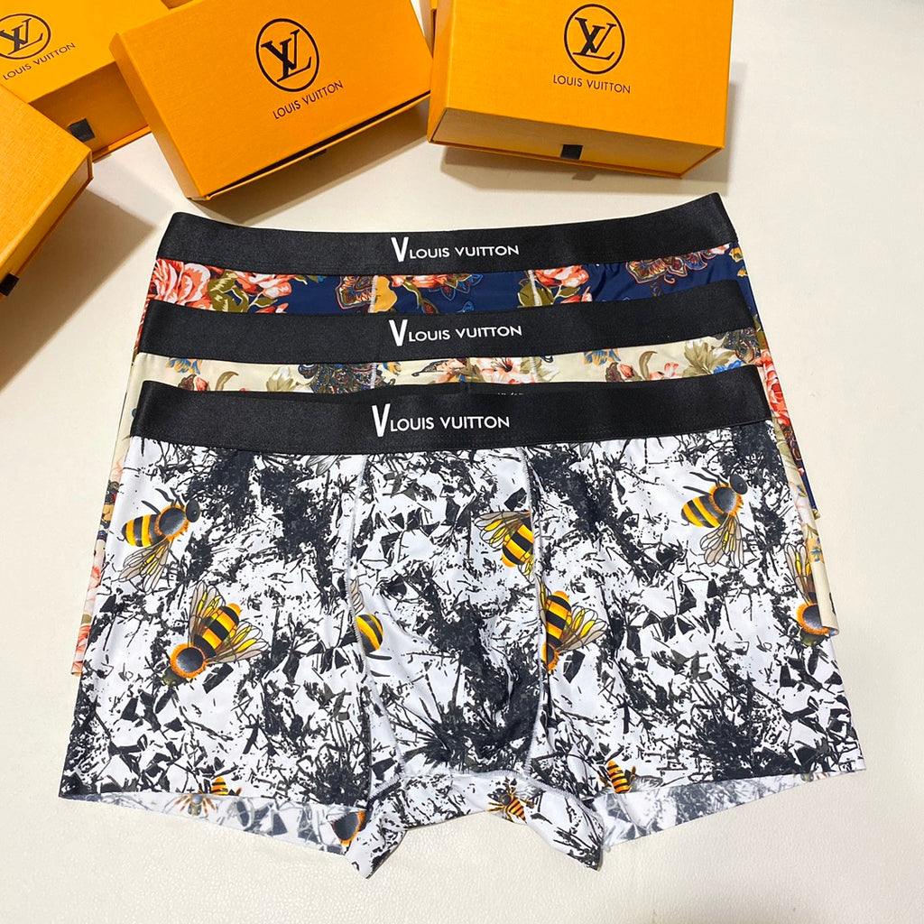 Louis Vuitton Ice-Silk Men's Boxer Briefs - 3-Piece Box - Sizes L-XXXL
