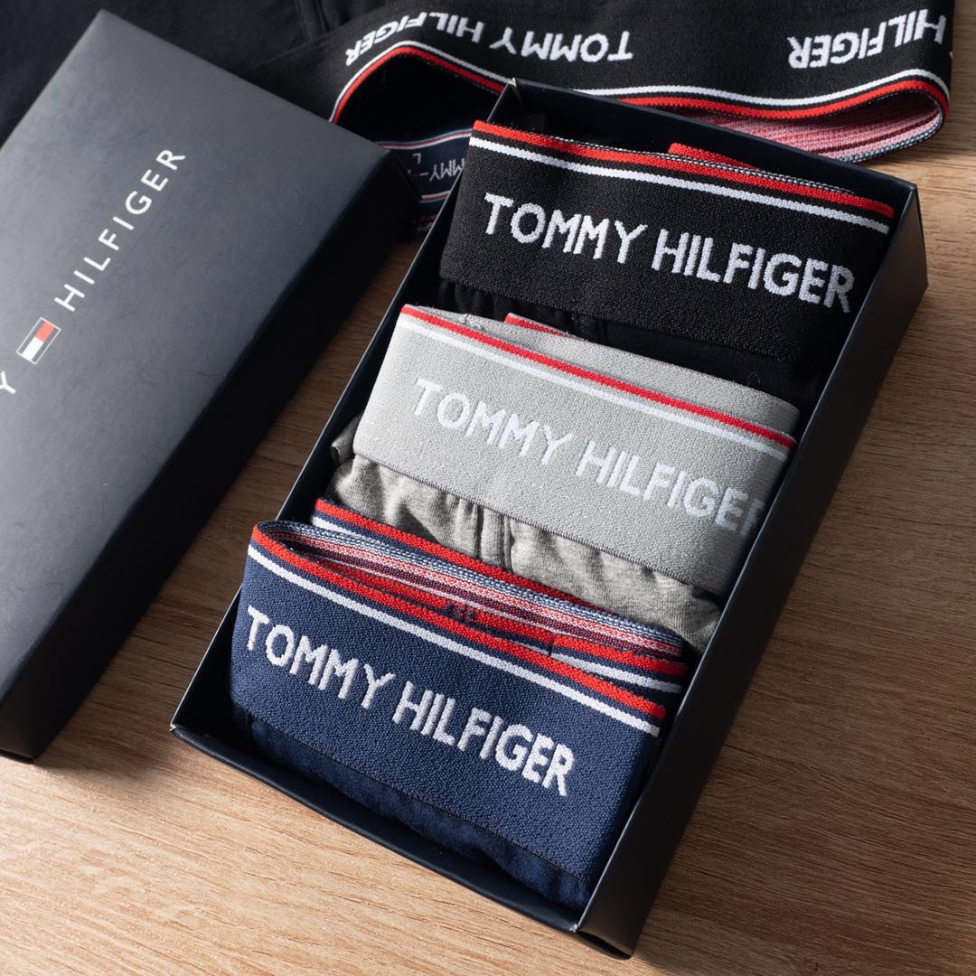 Tommy Hilfiger Combed Cotton Boxer Briefs - 3-Piece Box
