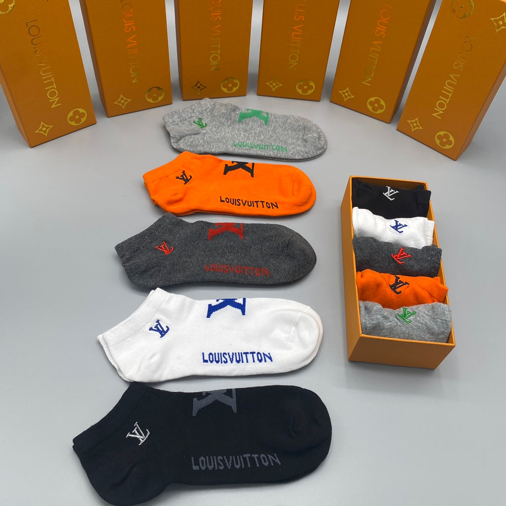 Louis Vuitton Varied Initial Motifs Ankle Socks