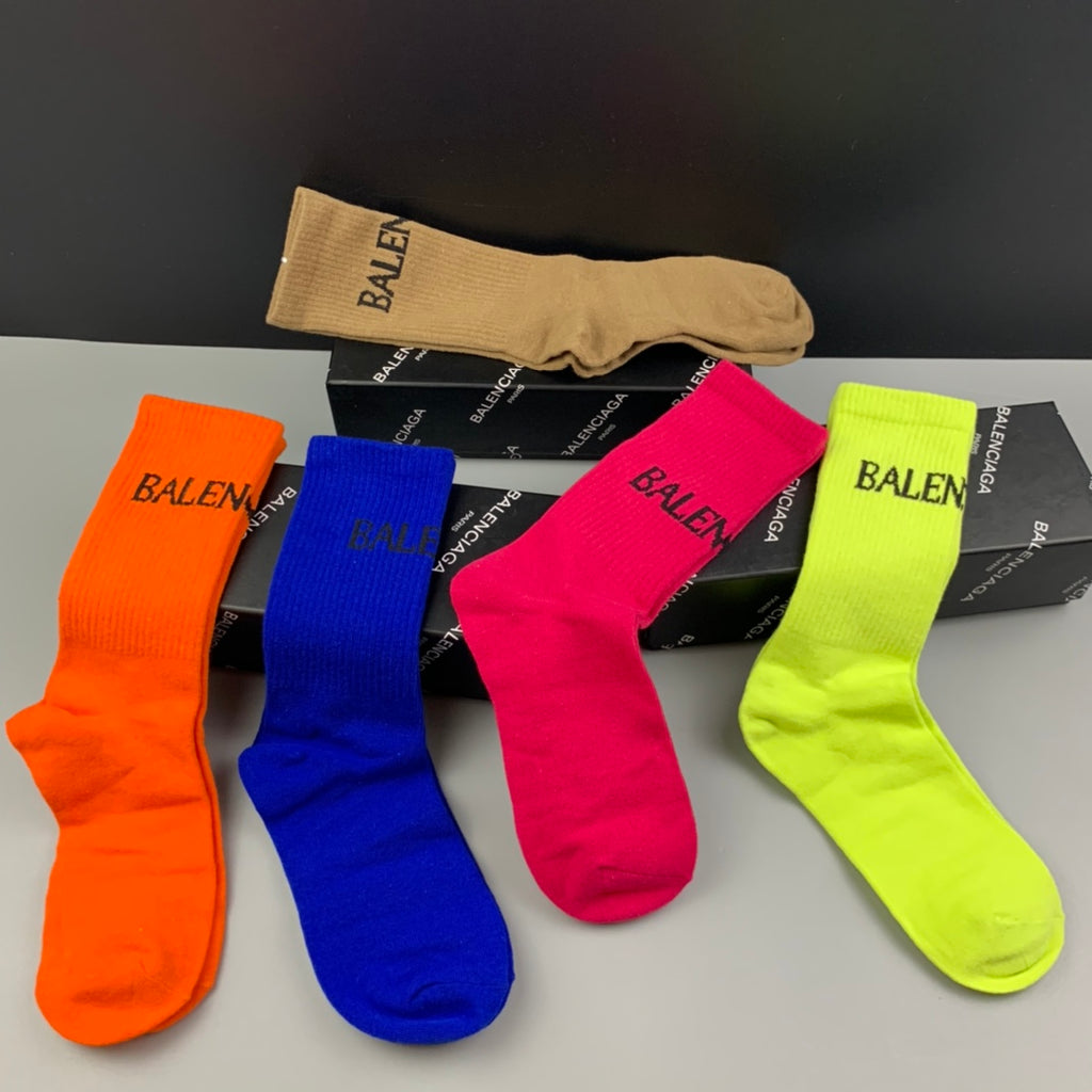 Balenciaga Bright Colour Crew Socks - Assorted Set