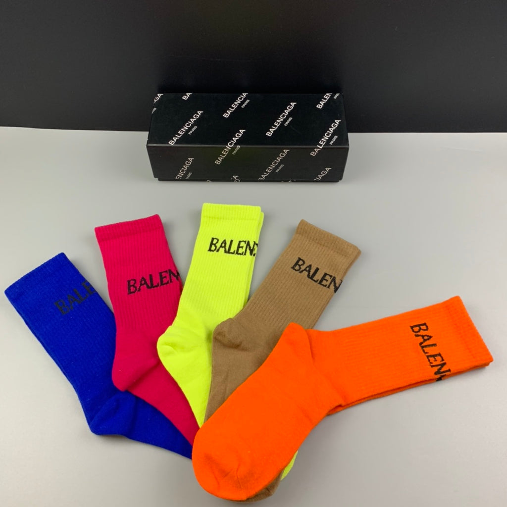 Balenciaga Bright Colour Crew Socks - Assorted Set