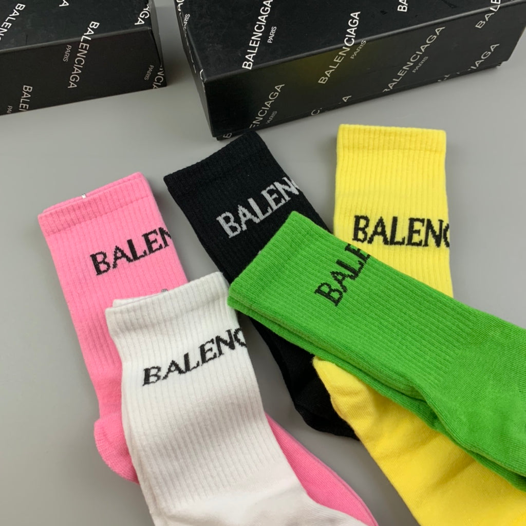 Balenciaga Bright Colour Crew Socks - Assorted Set