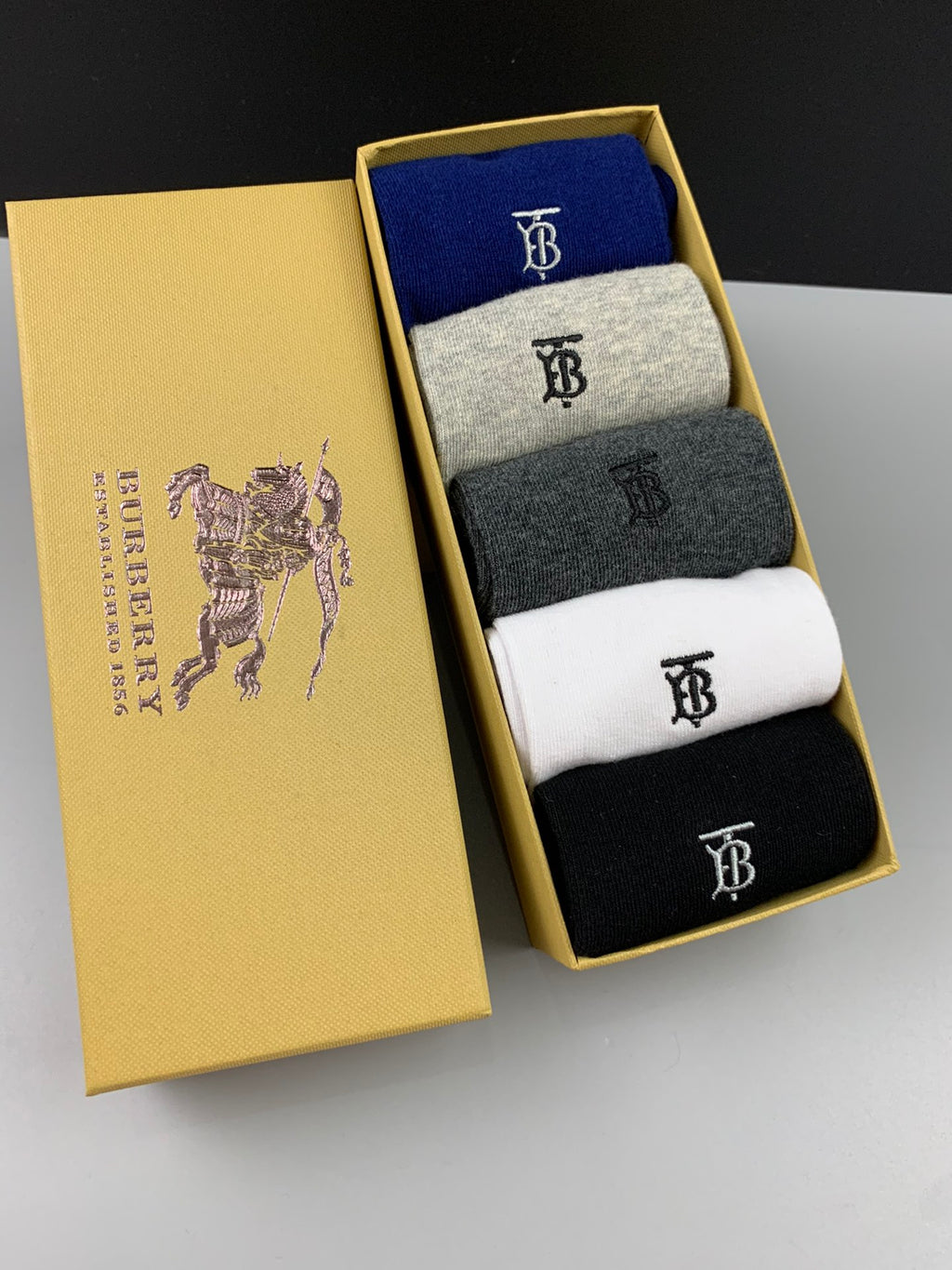 Burberry Cotton Crew Socks - 5-Pair Pack