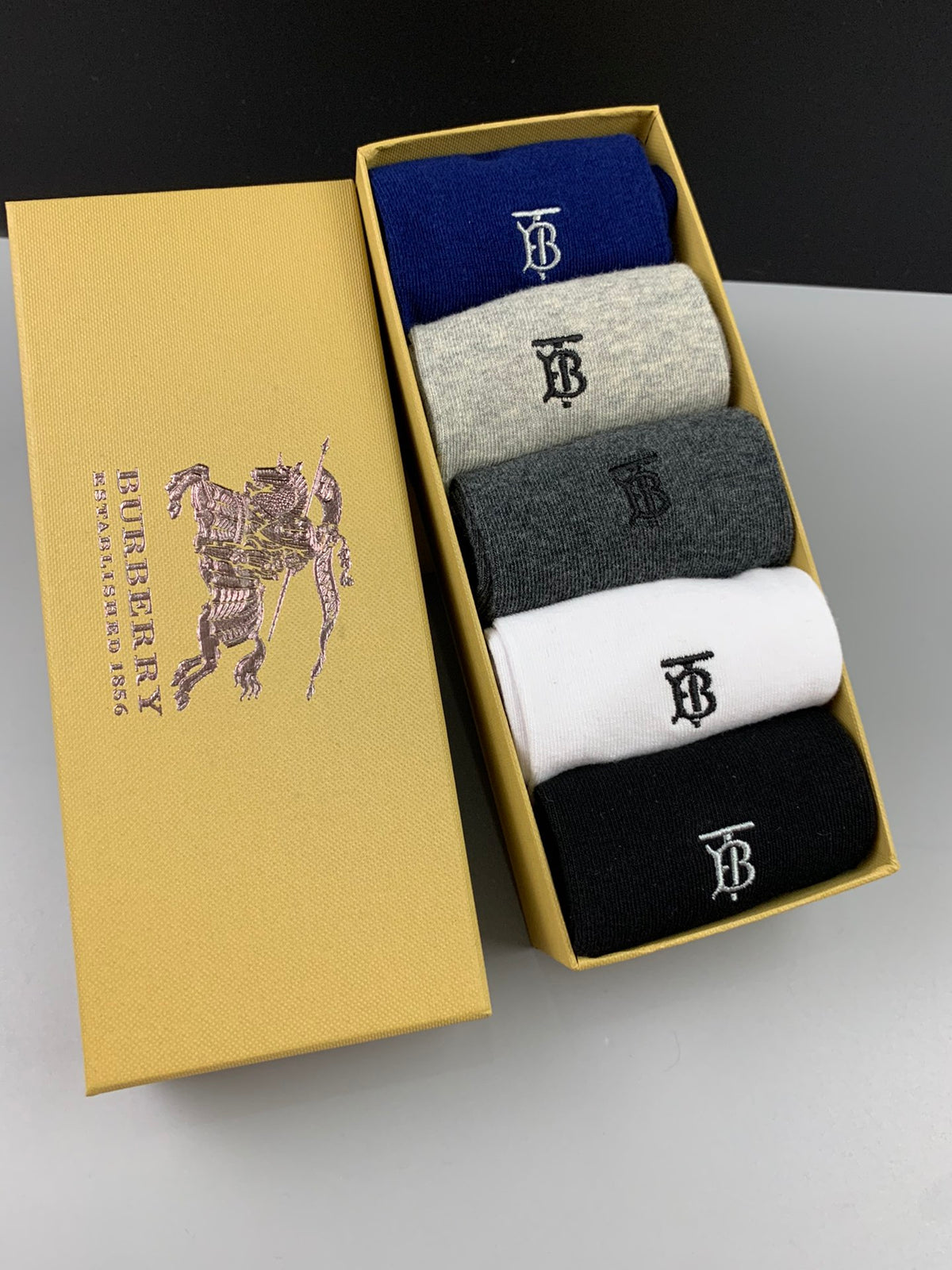 Burberry Cotton Crew Socks - 5-Pair Pack