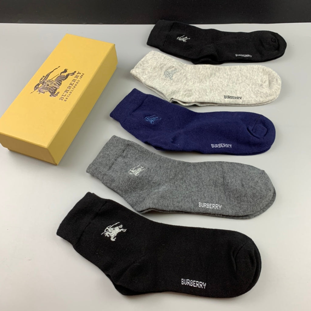 Burberry Small Horse Details No-Show Socks - 5-Pair Set
