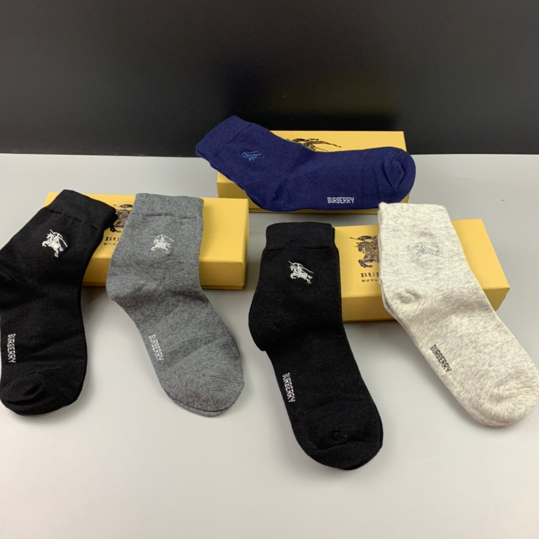 Burberry Small Horse Details No-Show Socks - 5-Pair Set