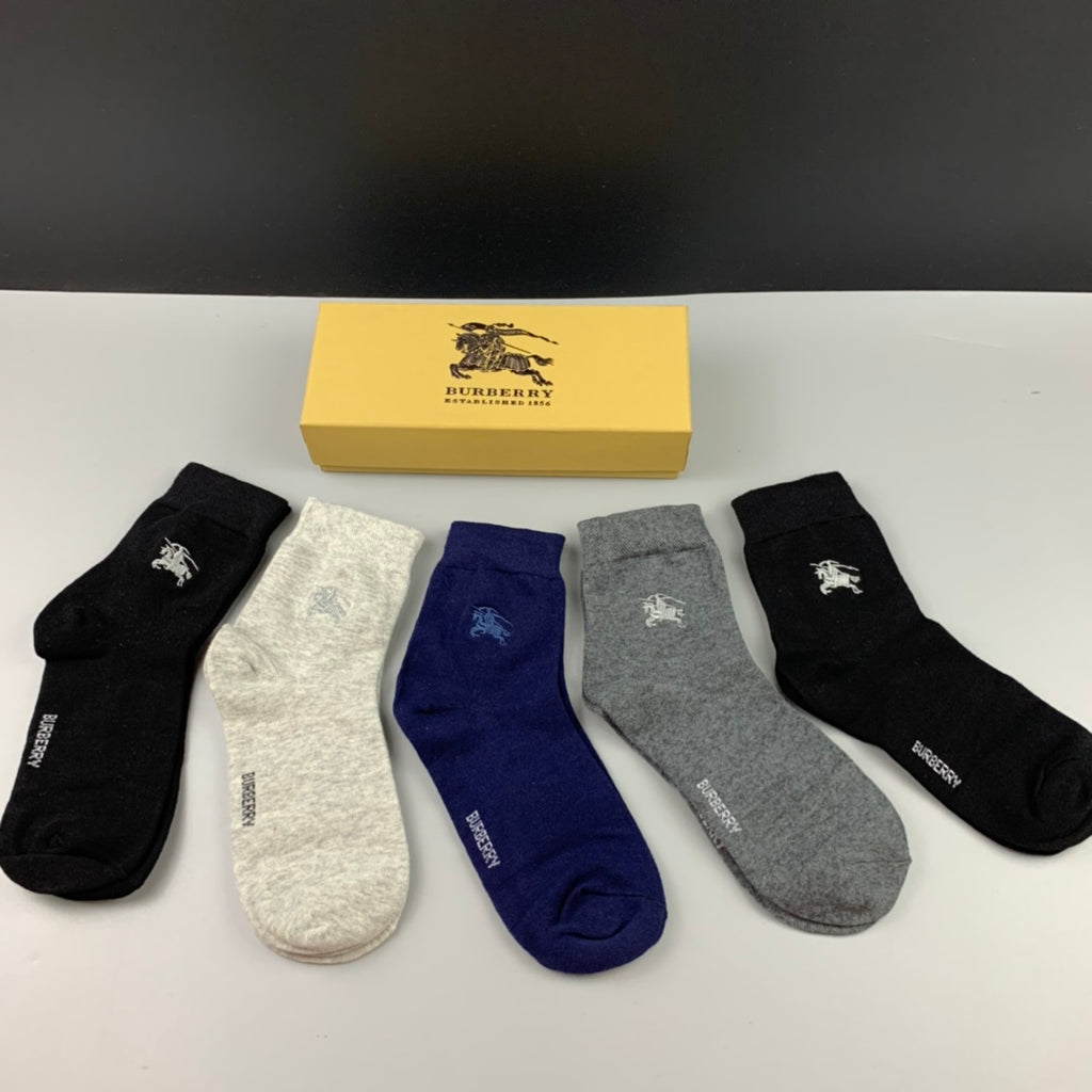 Burberry Small Horse Details No-Show Socks - 5-Pair Set