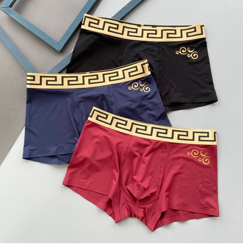 Versace 93/7 Modal-Spandex Men's Boxer Briefs - 3-Piece Box - Sizes L-XXXL