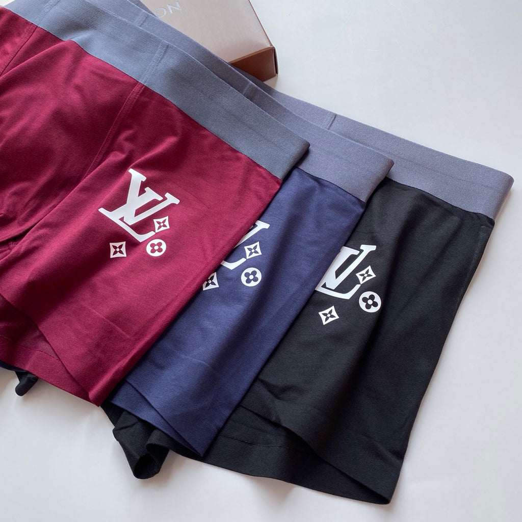 Louis Vuitton Small Initial Details Men's Boxer Briefs - 3-Piece Box