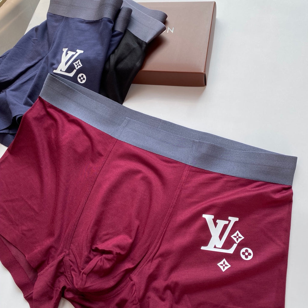 Louis Vuitton Small Initial Details Men's Boxer Briefs - 3-Piece Box