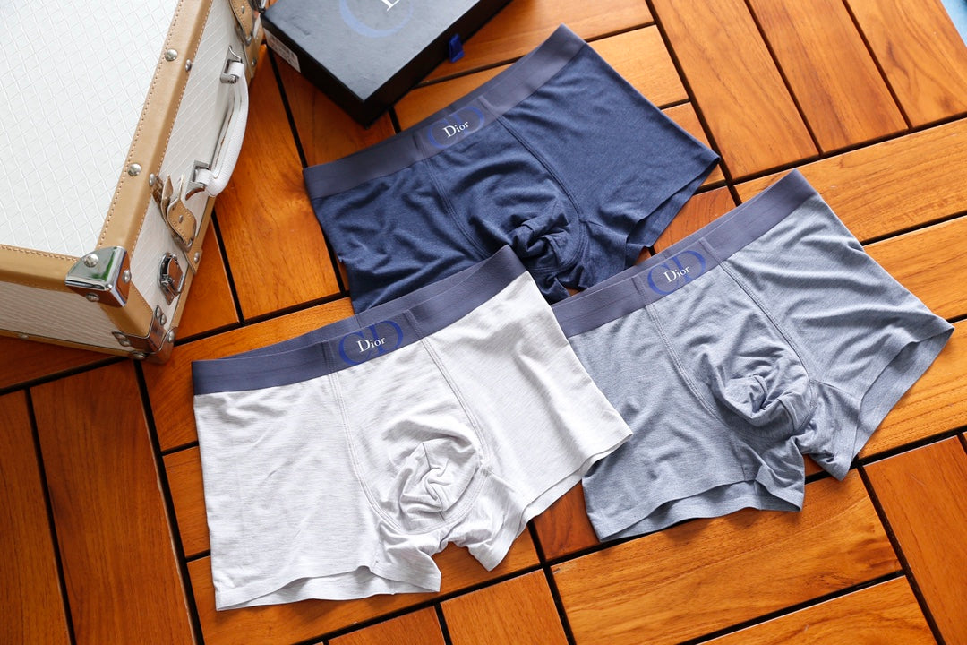 Dior Clean Tonal Waistbands Men's Boxer Briefs - 3-Piece Box