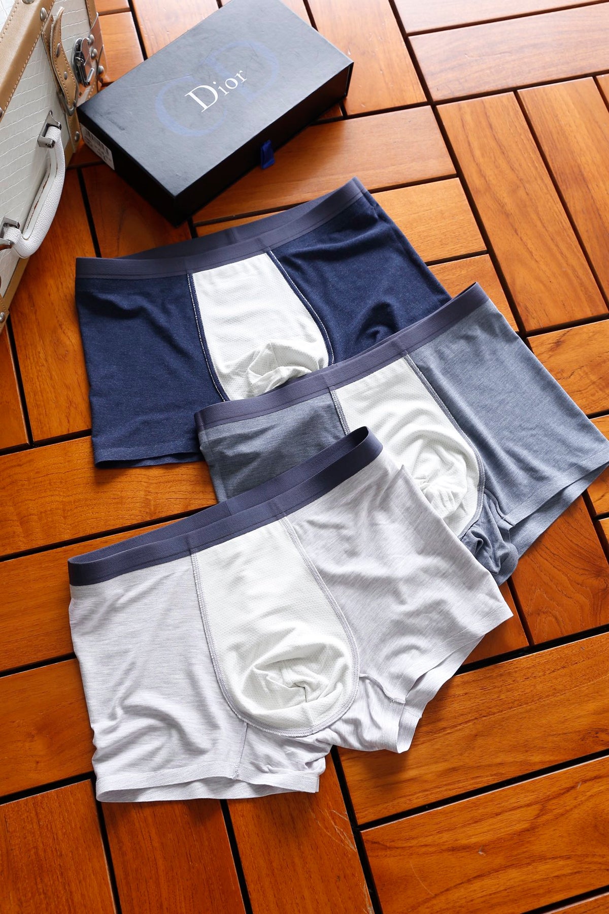 Dior Clean Tonal Waistbands Men's Boxer Briefs - 3-Piece Box