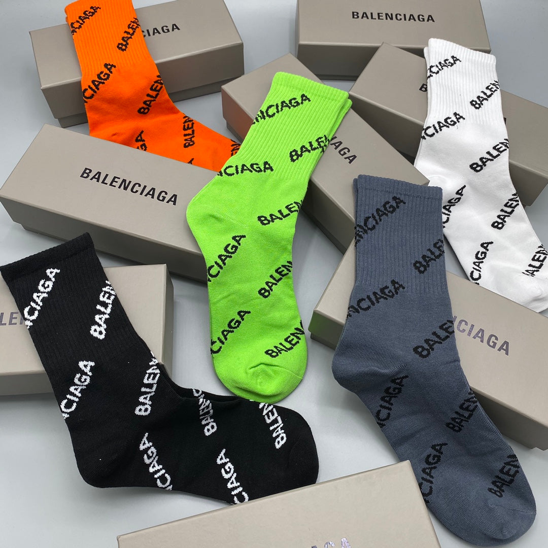 Balenciaga Crew Socks - 5-Pair Pack