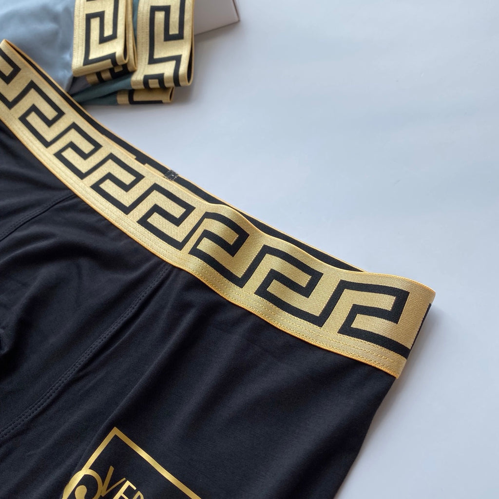 Versace Greek-Key Waistbands Men's Boxer Briefs - 3-Piece Box