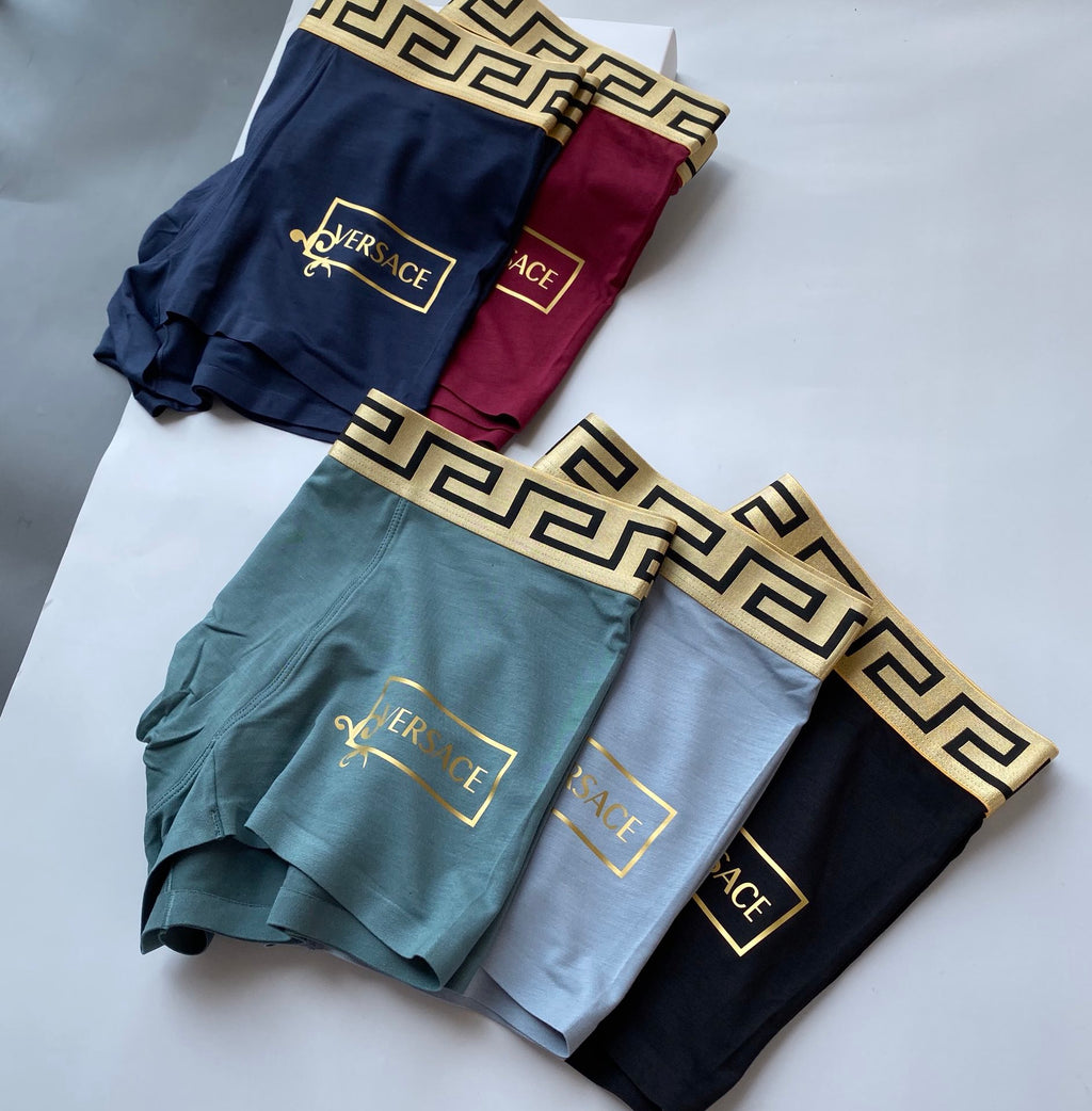 Versace Greek-Key Waistbands Men's Boxer Briefs - 3-Piece Box