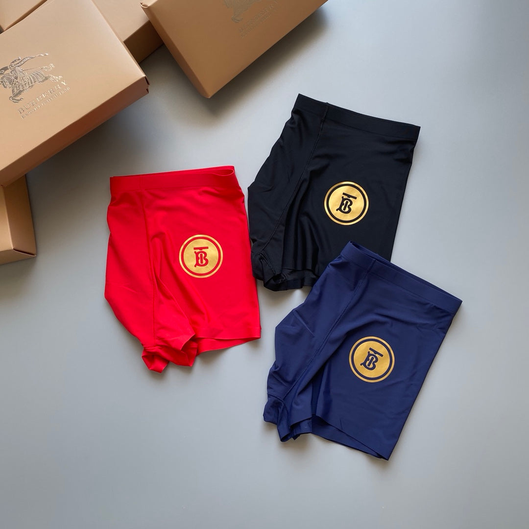 Burberry Round Crest Patches Men's Boxer Briefs - 3-Piece Box