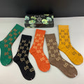 Gucci Repeating Linked Motifs Crew Socks - 5-Pair Set