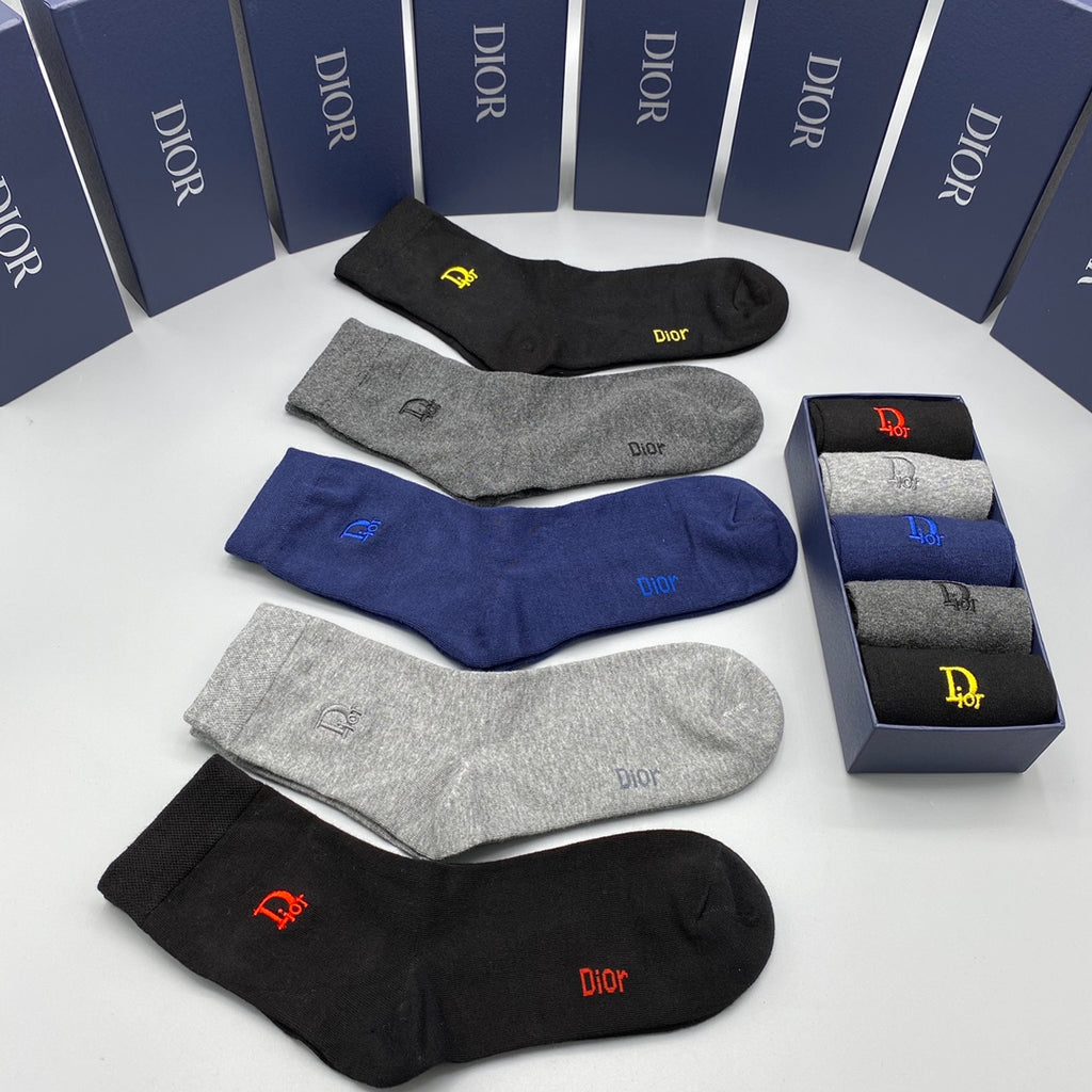 Dior Crew Socks - 5-Pair Pack