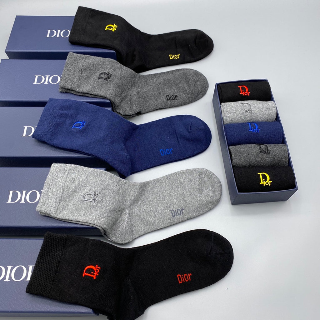 Dior Crew Socks - 5-Pair Pack