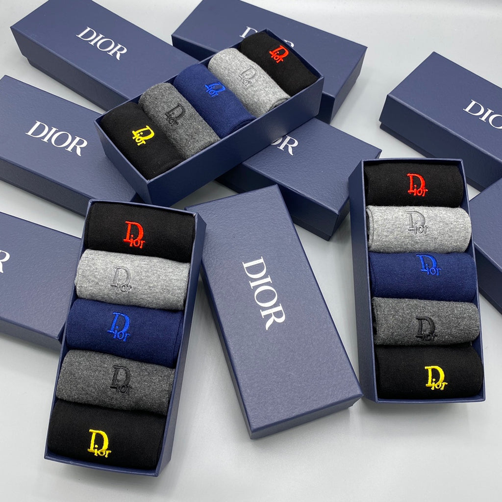 Dior Crew Socks - 5-Pair Pack
