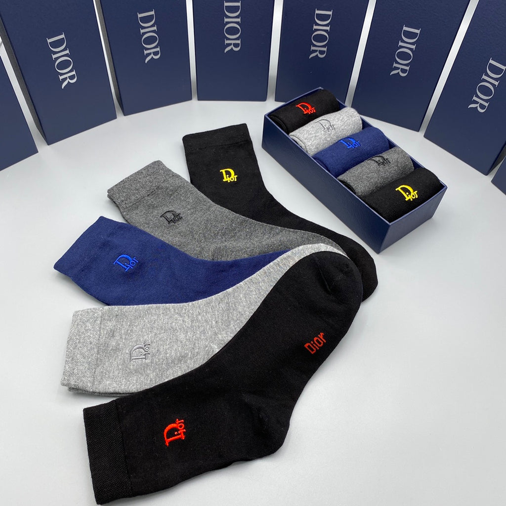 Dior Crew Socks - 5-Pair Pack