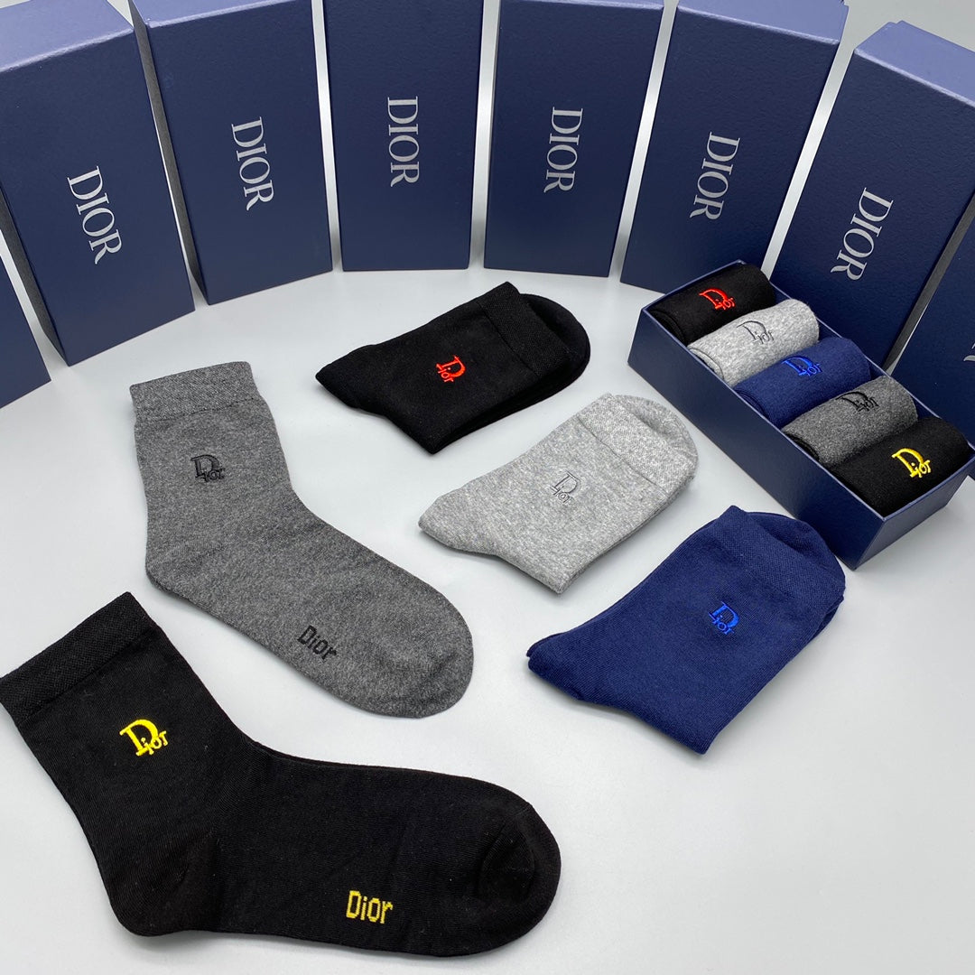 Dior Crew Socks - 5-Pair Pack