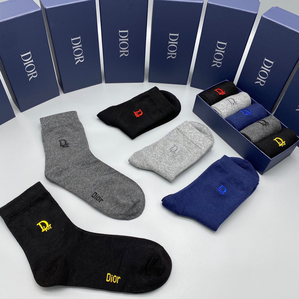 Dior Crew Socks - 5-Pair Pack