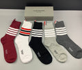 Thom Browne Striped Cuffs Crew Socks - 5-Pair Set