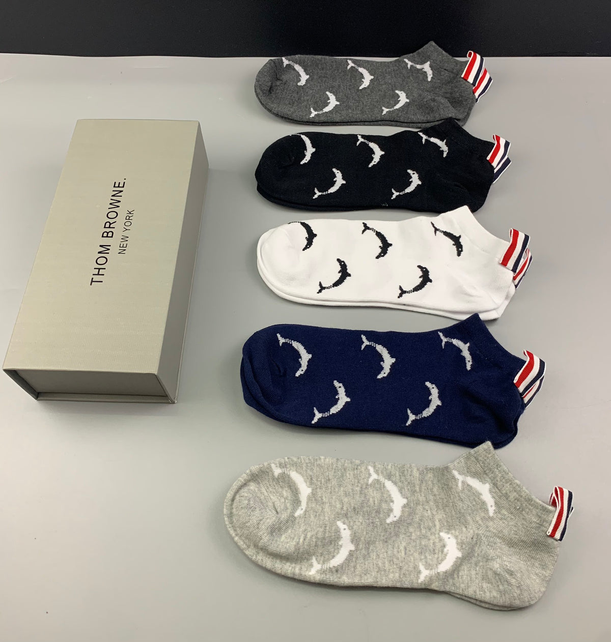 Thom Browne Cotton Crew Socks - 5-Pair Set